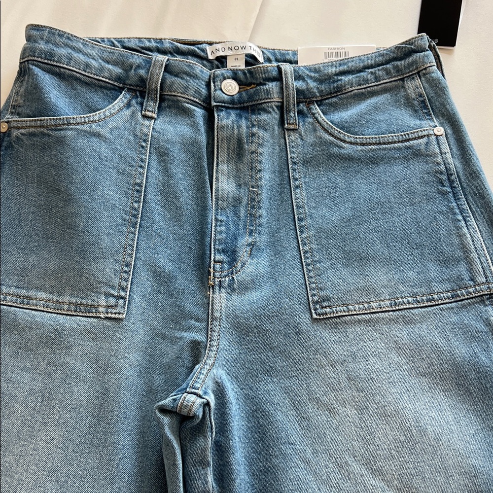 And Now Women's High Rise Blue Jeans